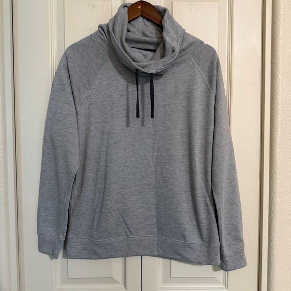 Nike Obsessed Infinity Coverup Black Sweatshirt Womens Medium / M 744848 Gray - Picture 1 of 7